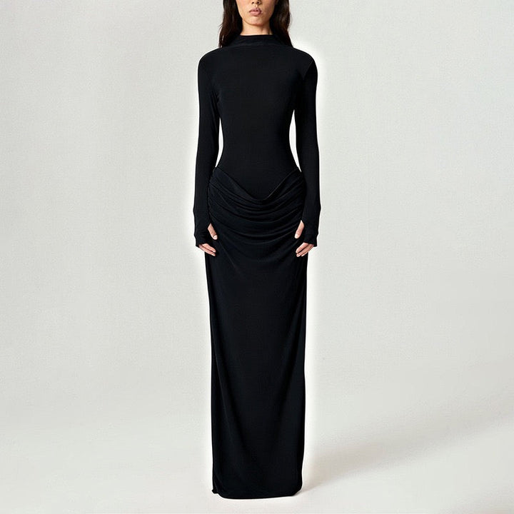 Maxi dress with pleats design - Solded