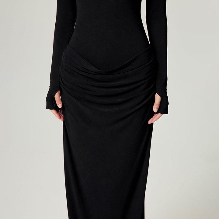 Maxi dress with pleats design - Solded