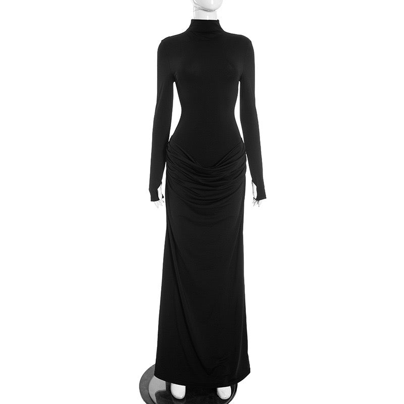 Maxi dress with pleats design - Solded