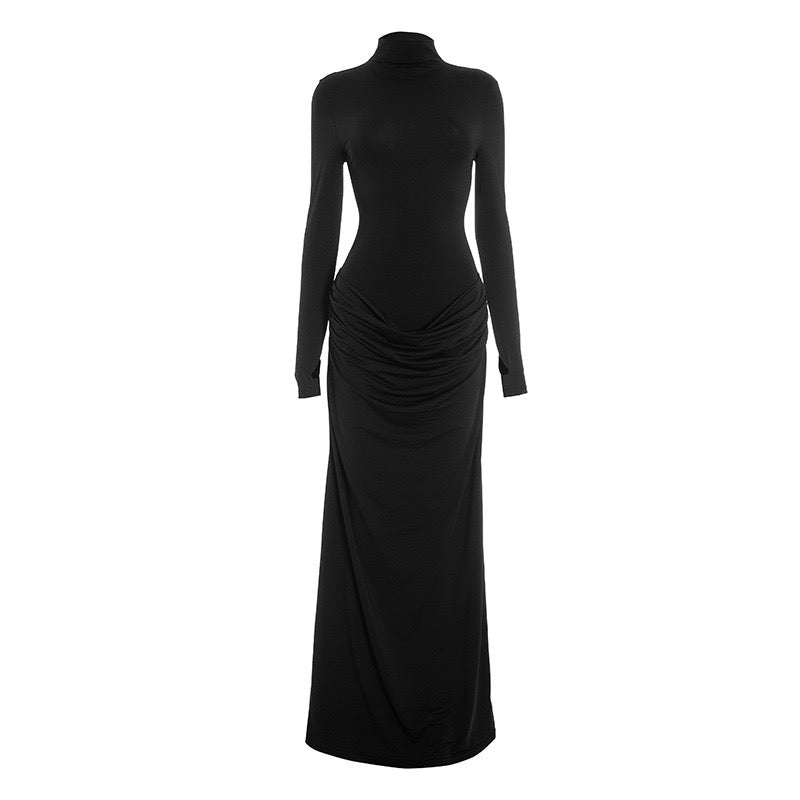 Maxi dress with pleats design - Solded