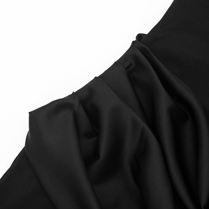 Maxi dress with satin pleats design - Yolan