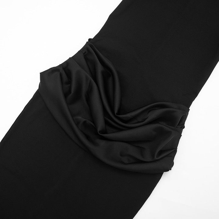 Maxi dress with satin pleats design - Yolan