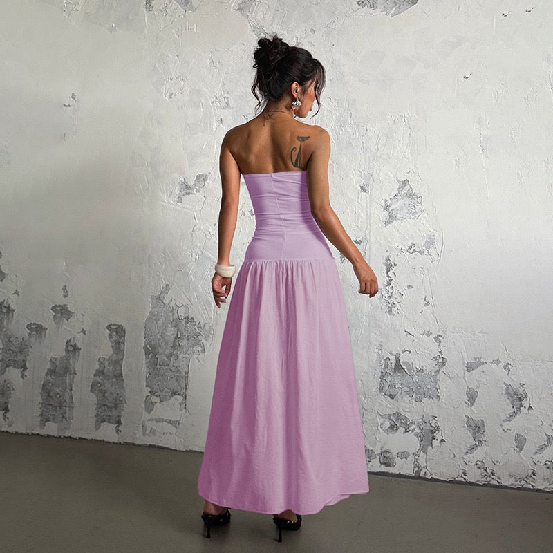 Strapless maxi dress with opening design - Jonahe