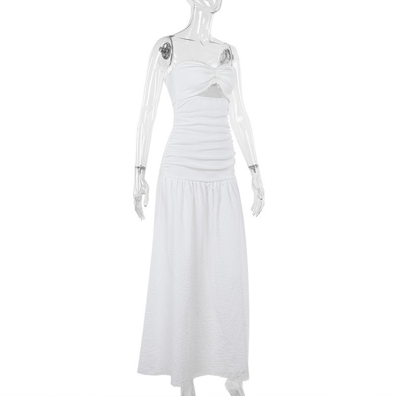 Strapless maxi dress with opening design - Jonahe