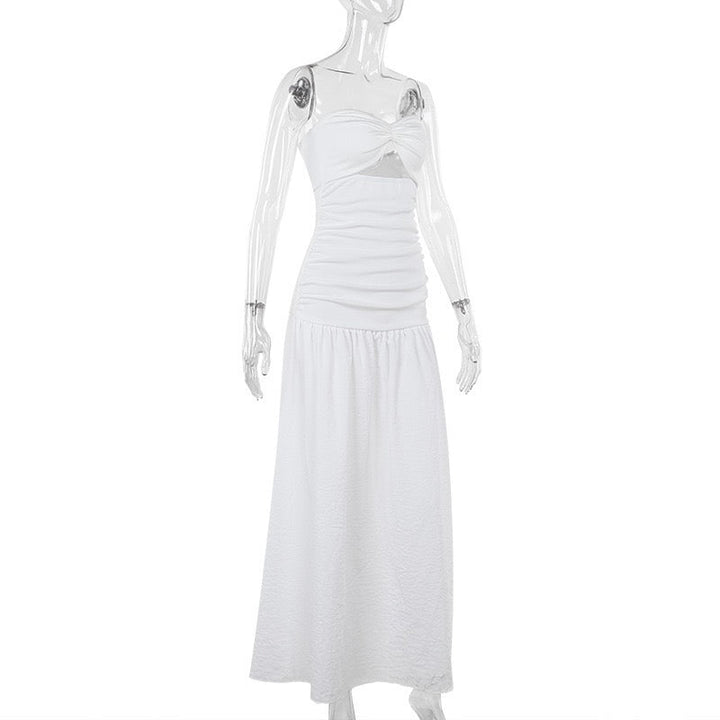Strapless maxi dress with opening design - Jonahe