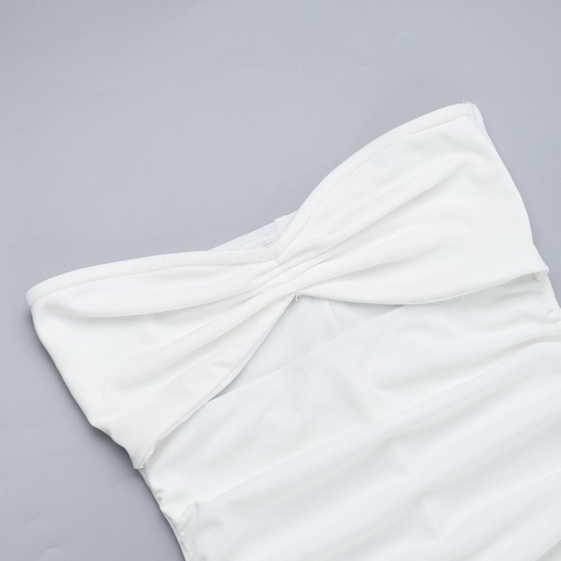 Strapless maxi dress with opening design - Jonahe
