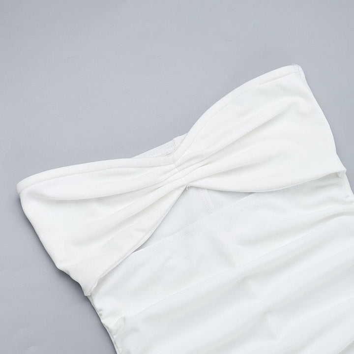 Strapless maxi dress with opening design - Jonahe