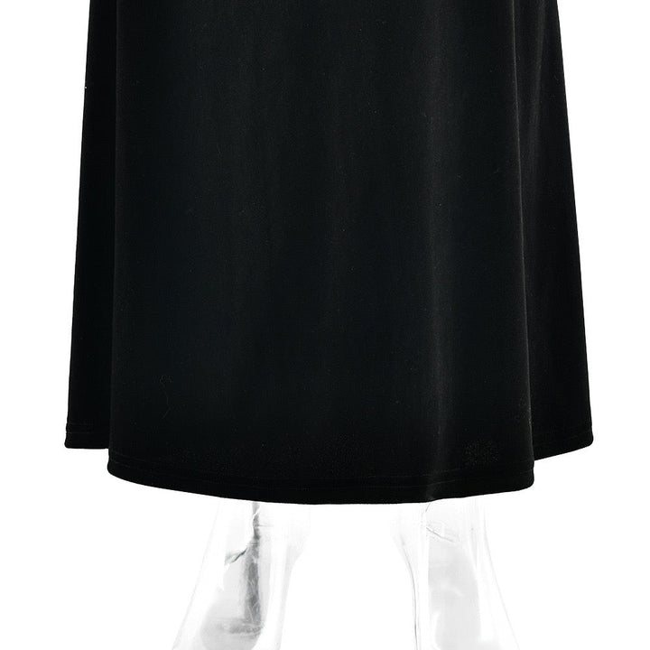 Elegant velvet maxi dress with pleats and chiffon design - Micheli