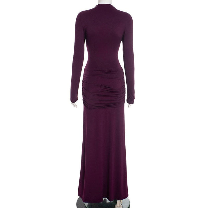 Maxi dress with opening and tie design - Sana