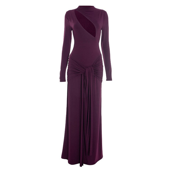 Maxi dress with opening and tie design - Sana