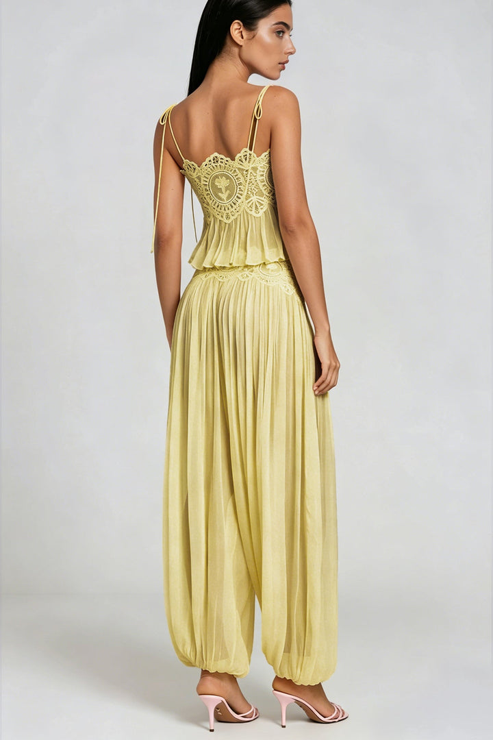 Manara two-piece chiffon set with a unique design