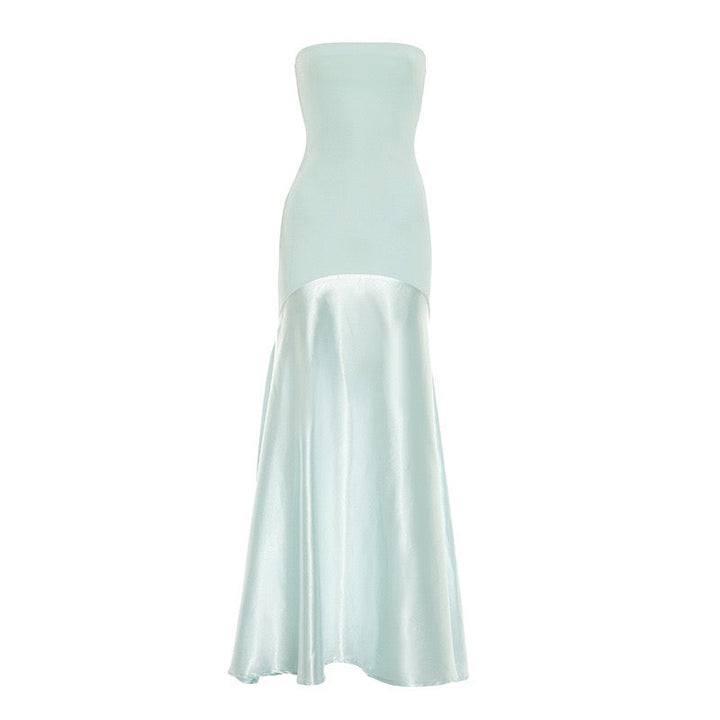 Strapless Satin Maxi Dress - Gioia