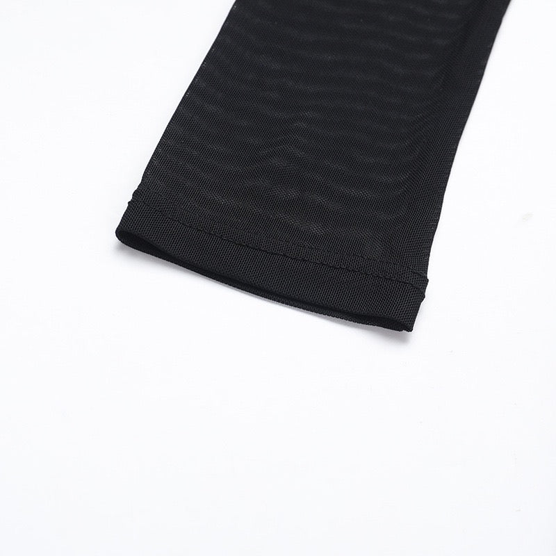 Maxi dress with chiffon sleeve openings - NOYA li
