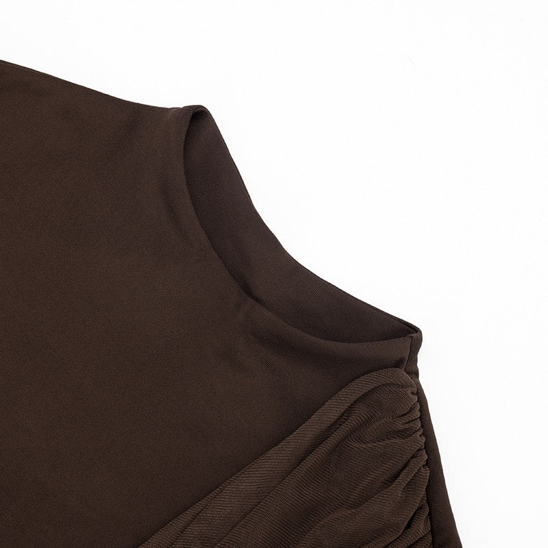 Mini dress with pleated design and open back - SHELIE