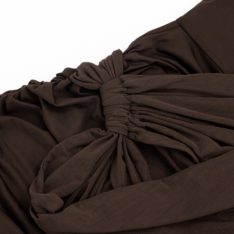 Mini dress with pleated design and open back - SHELIE