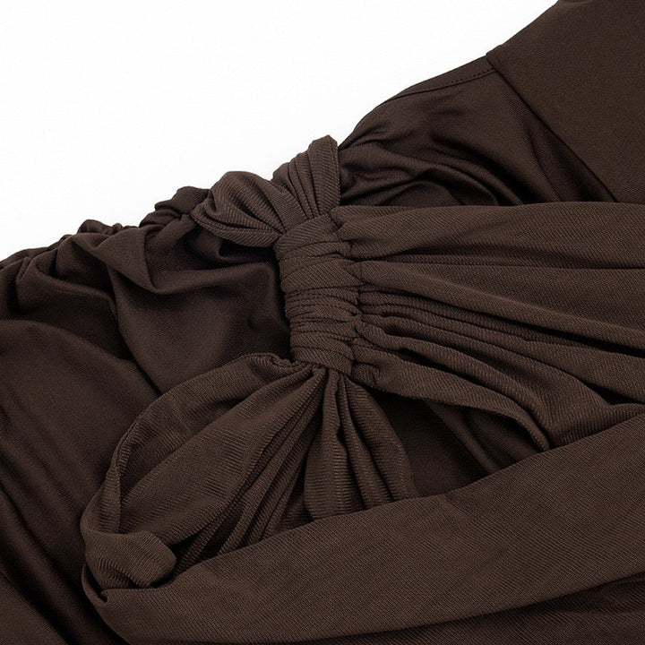 Mini dress with pleated design and open back - SHELIE