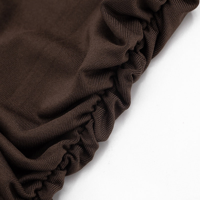 Mini dress with pleated design and open back - SHELIE