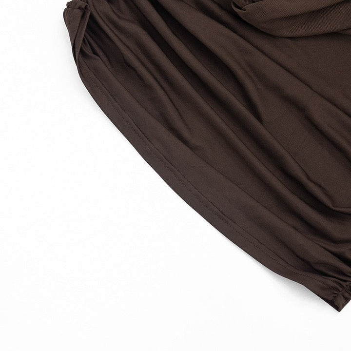 Mini dress with pleated design and open back - SHELIE