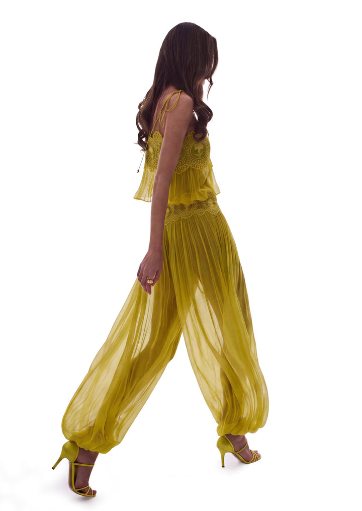 Manara two-piece chiffon set with a unique design