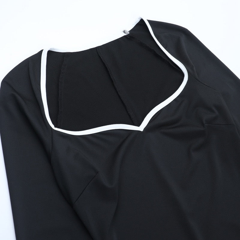 Fitted maxi dress with shaping fabric - Kim