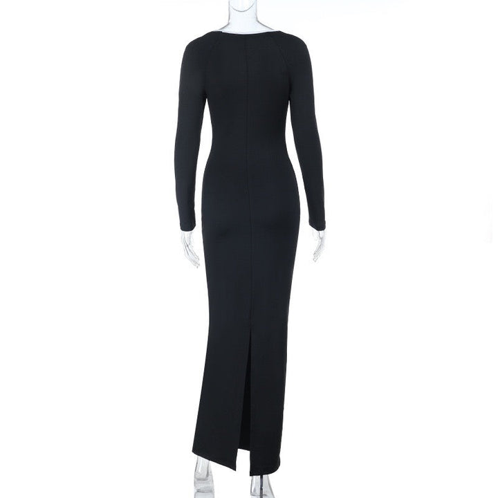 Fitted maxi dress with shaping fabric - Kim