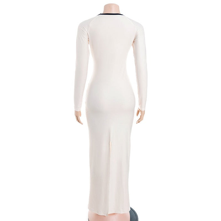 Fitted maxi dress with shaping fabric - Kim