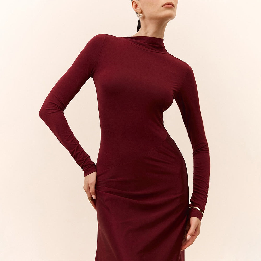 Maxi dress with satin design - Shiri