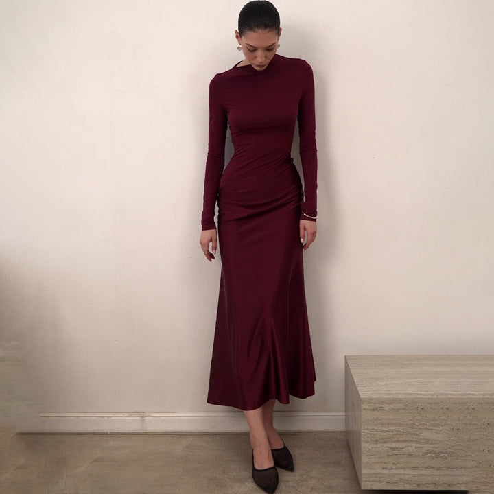 Maxi dress with satin design - Shiri