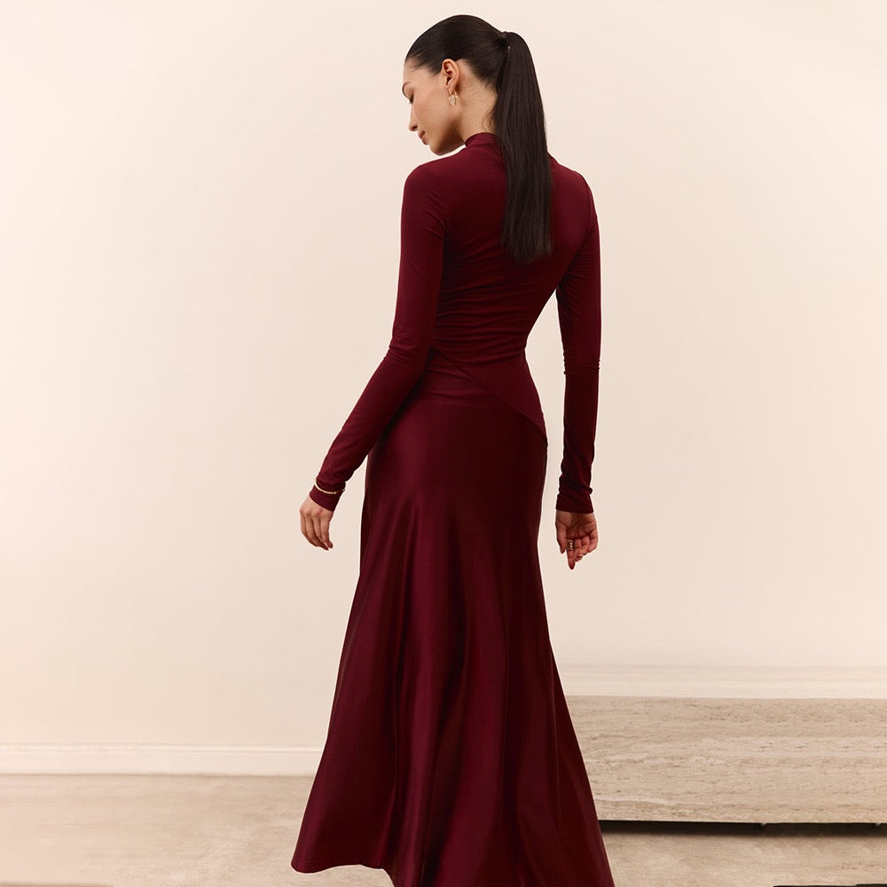 Maxi dress with satin design - Shiri