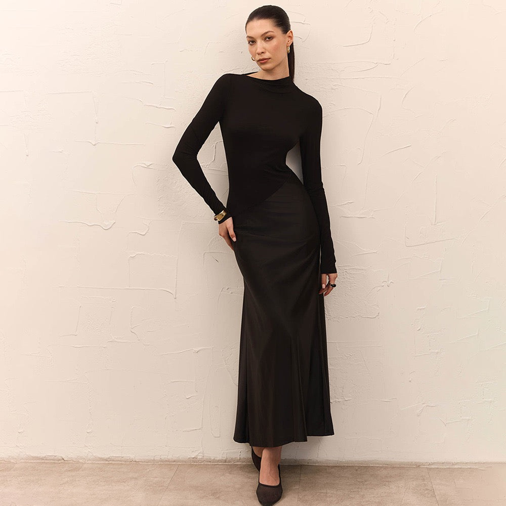 Maxi dress with satin design - Shiri