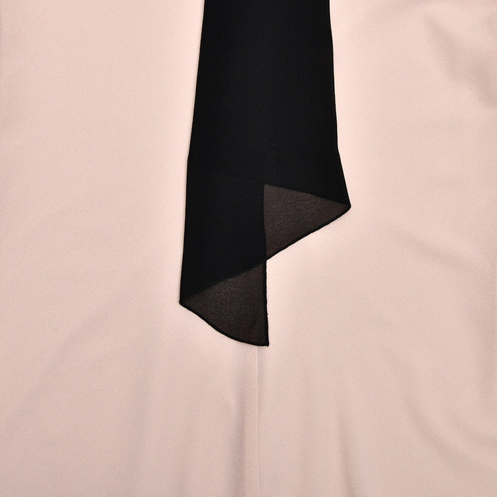 Mini strapless dress with chiffon and velvet design - GADE
