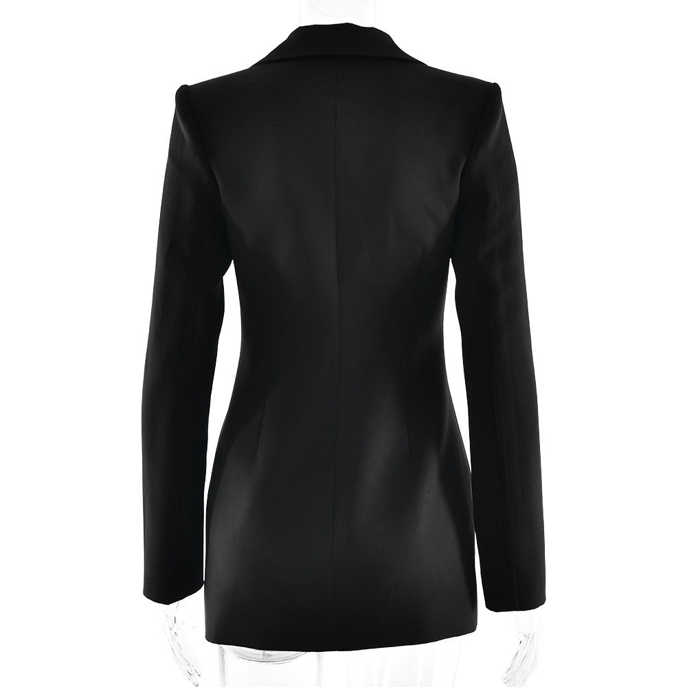 Tailored mini dress with button design - Maxi