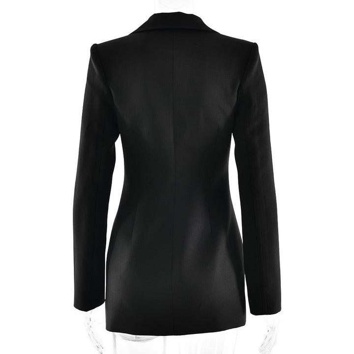 Tailored mini dress with button design - Maxi