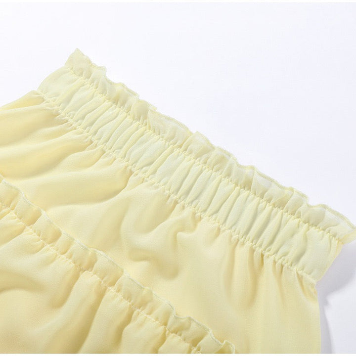 Yanga chiffon two-piece set with a maxi skirt and top