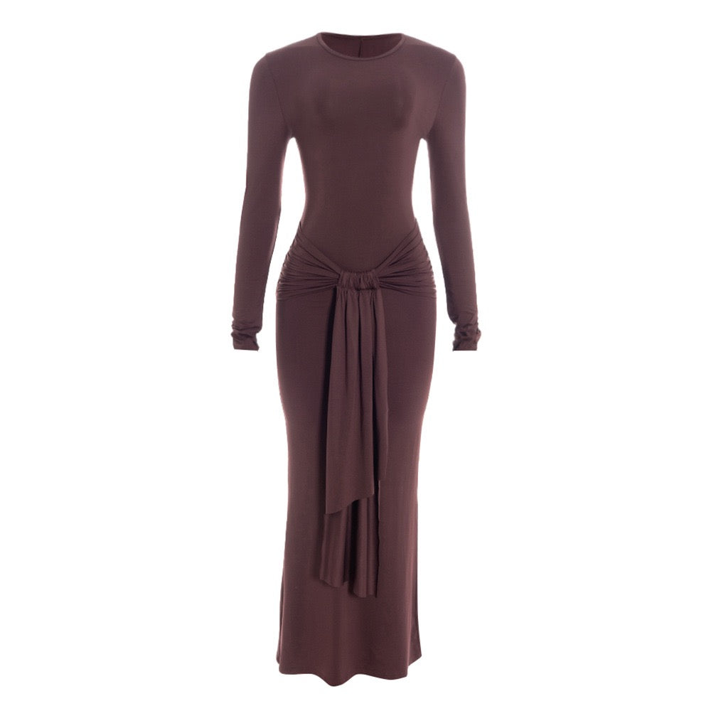 Maxi dress with ruching design - ROS