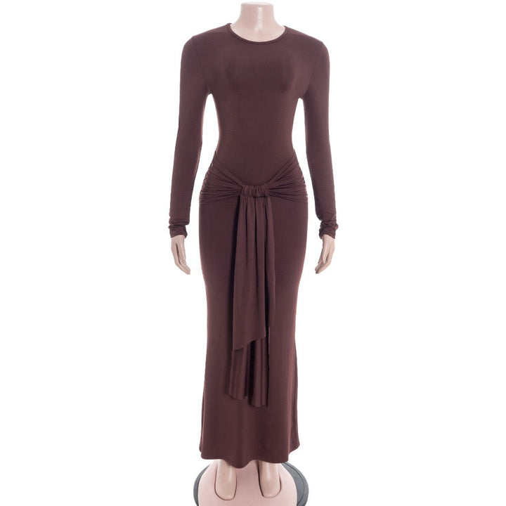 Maxi dress with ruching design - ROS