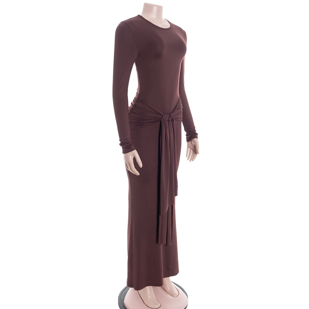 Maxi dress with ruching design - ROS