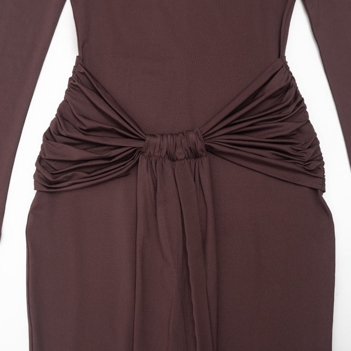 Maxi dress with ruching design - ROS