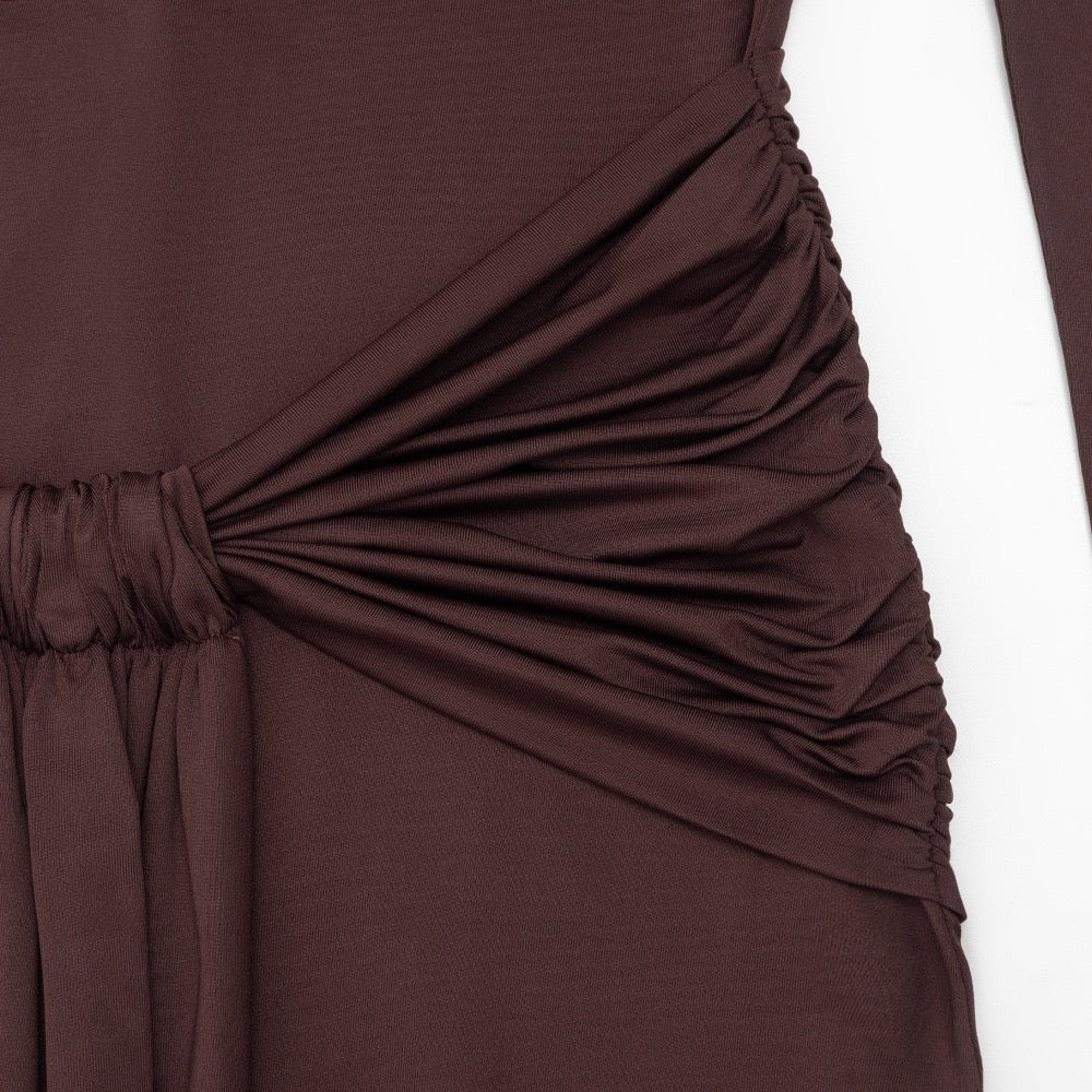 Maxi dress with ruching design - ROS