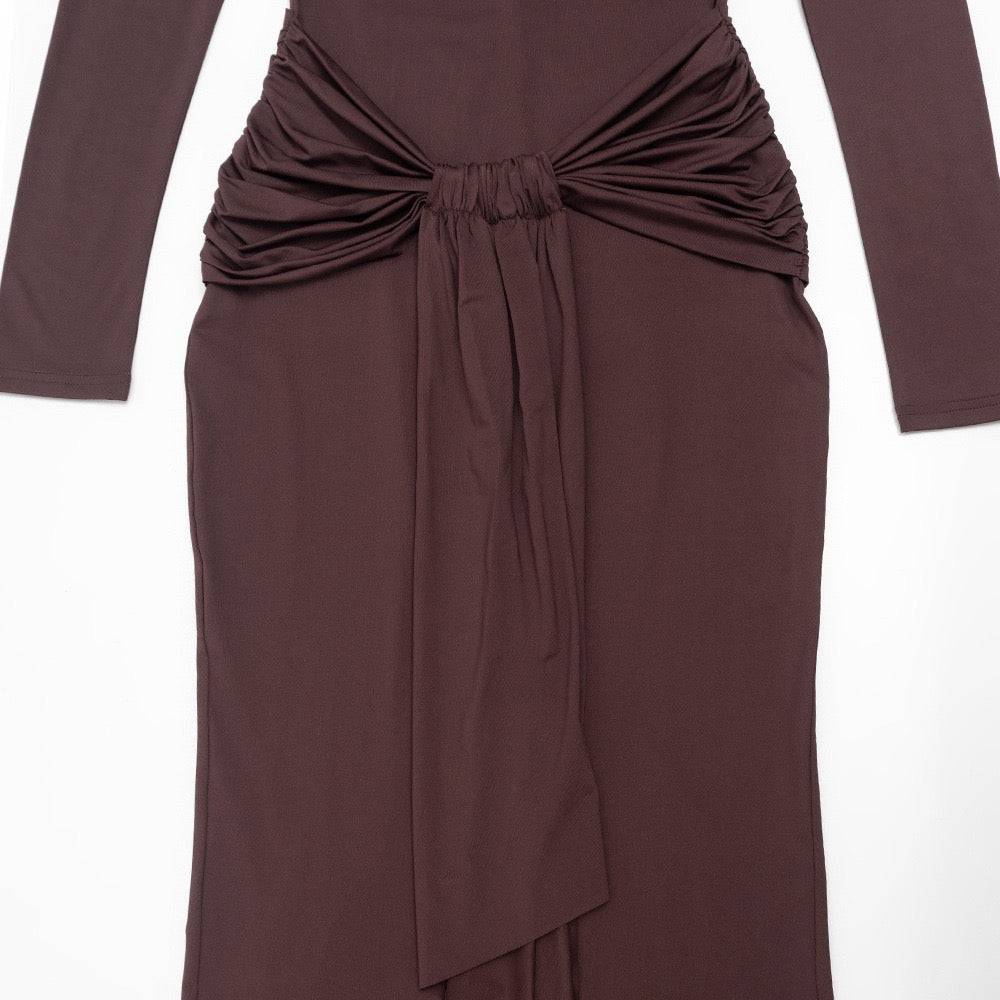 Maxi dress with ruching design - ROS
