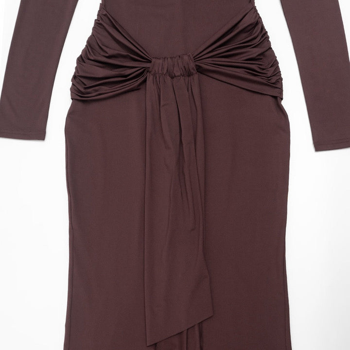 Maxi dress with ruching design - ROS