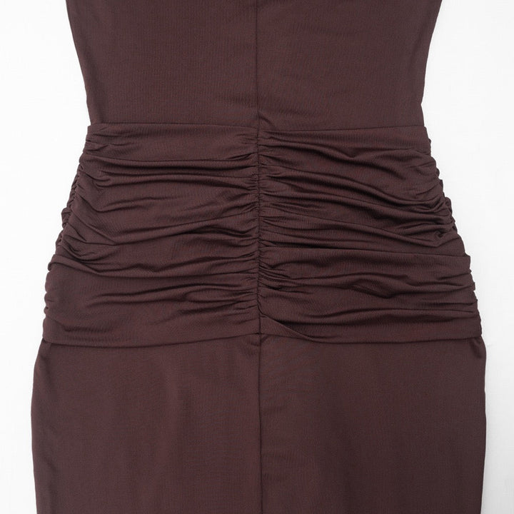 Maxi dress with ruching design - ROS
