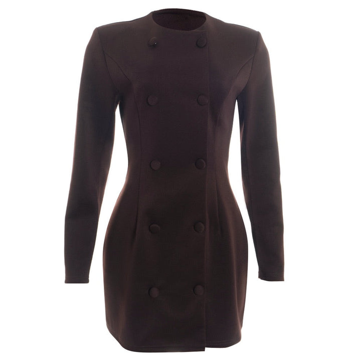 Tailored mini blazer dress with button design - NINA