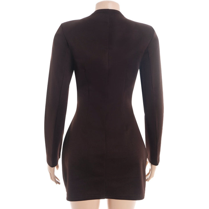 Tailored mini blazer dress with button design - NINA
