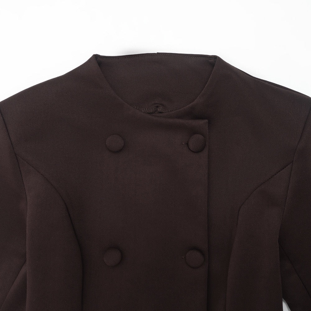 Tailored mini blazer dress with button design - NINA