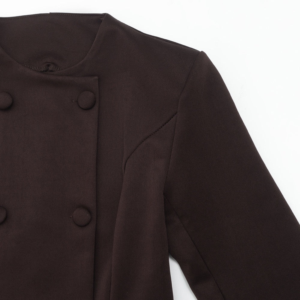 Tailored mini blazer dress with button design - NINA