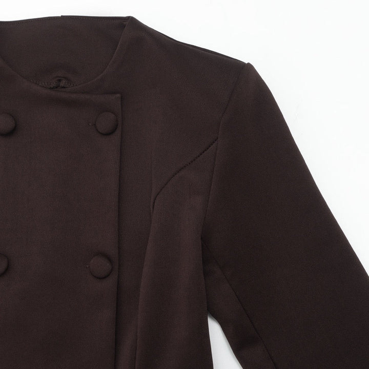 Tailored mini blazer dress with button design - NINA