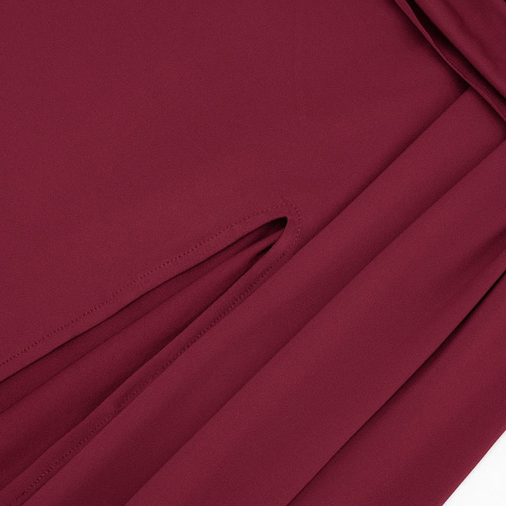 Off-shoulder Maxi Dress with Slit Design - AMAYA