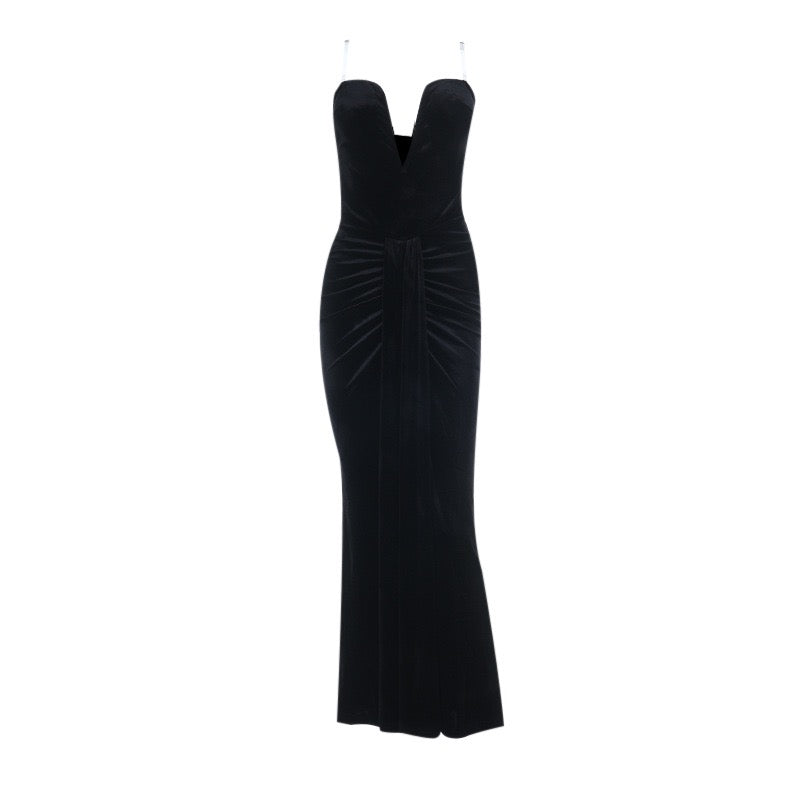 Strapless velvet maxi dress – Aria