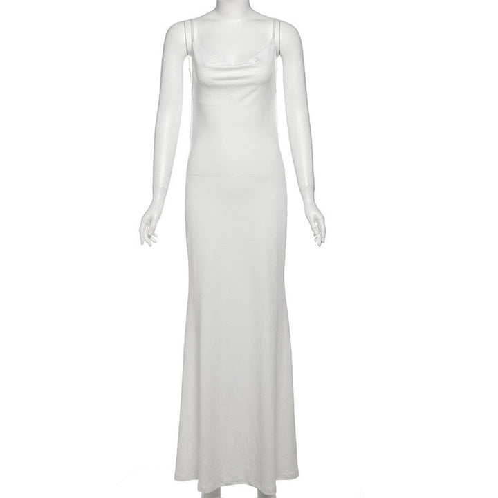 Maxi dress with lace decoration design - Lin